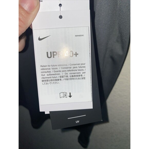 Nike Swim Shirt UPF40 Men Hydroguard Activewear Dri Fit S Gray rash guard - Picture 8 of 8